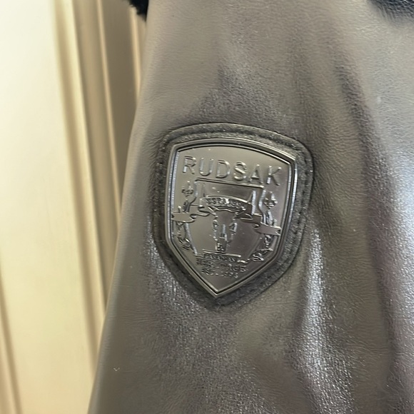 Rudsak - Classic Long Coat Jacket With Hood Old Money - Black  Petite Small - Picture 9 of 13